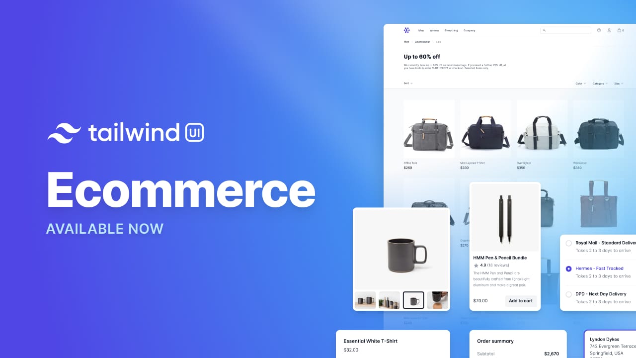 지금 이용 가능한 Tailwind UI Ecommerce